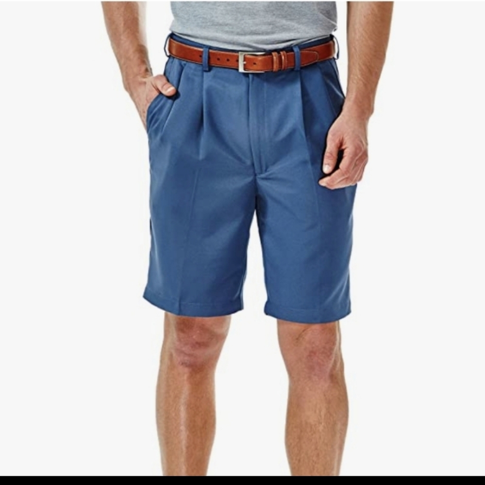 Haggar Clothing Port wine pleated shorts NWT